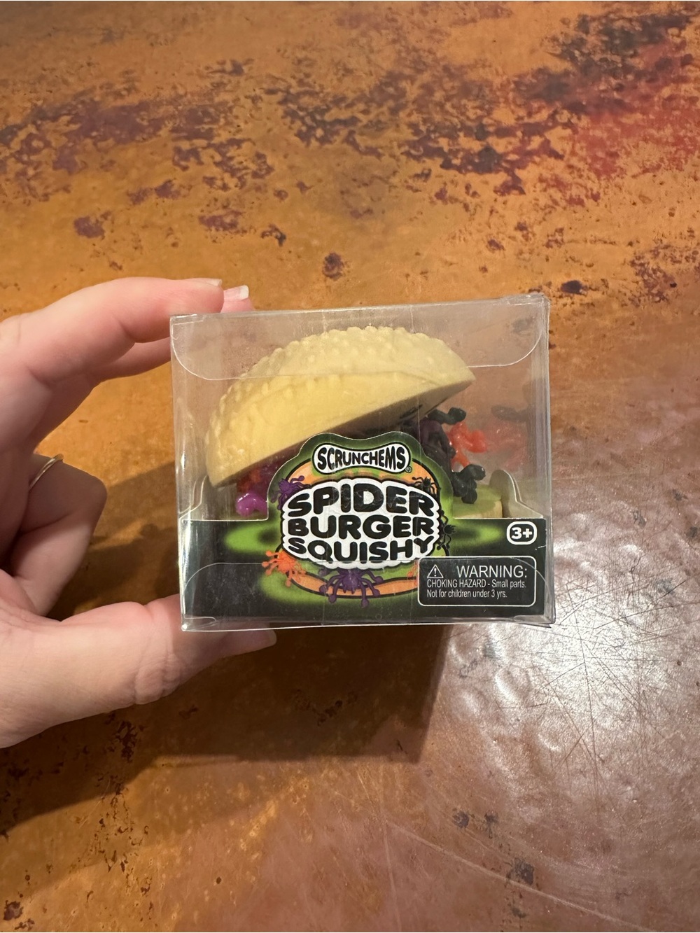 Spider Burger Squishy - Yellow Bun Kids Toy Favor